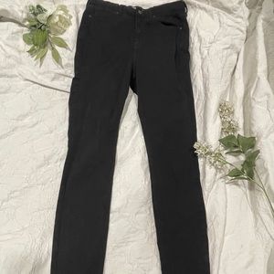 TOPSHOP High Waisted Black Moto Jamie Jeans W28L32